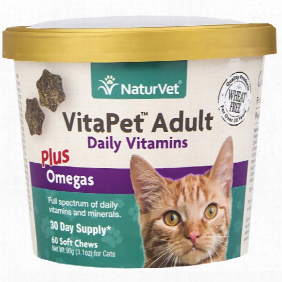 Naturvet Vitapet Adult Daly Vitamins Plus Omegas For Cats (60 Soft Chews)
