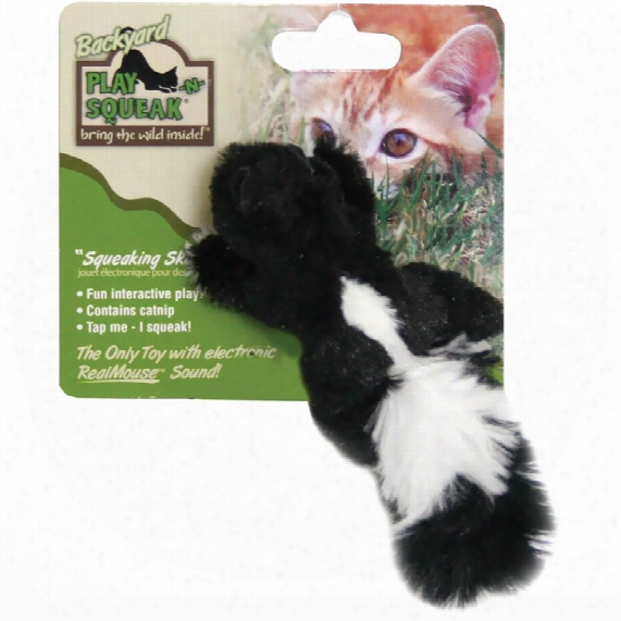 Ourpets Play-n-squeak Backyard Friend Cat Toy - Skunk