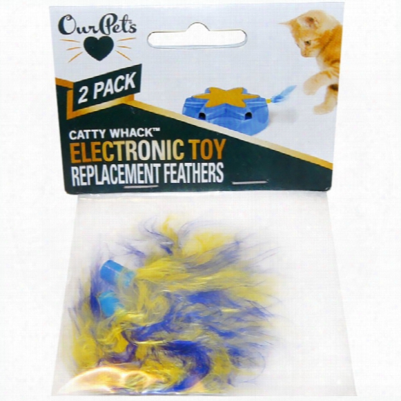 Ourpets Play-n-squeak Catty Whack Replacement Feathers