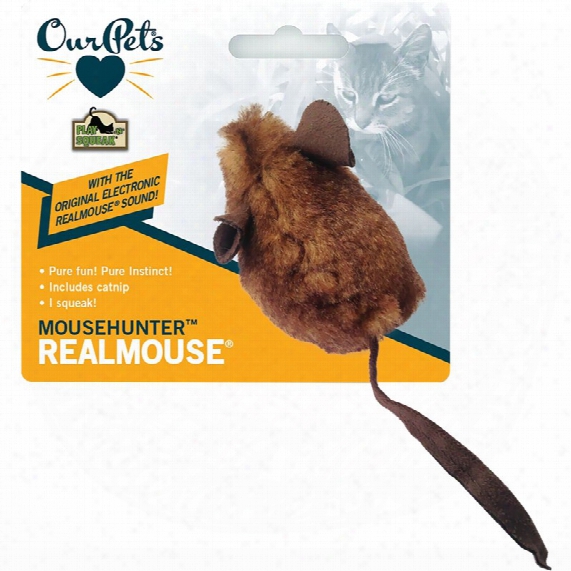 Ourpets Play-n-squeak Realmouse Cat Toy - Mousehunter