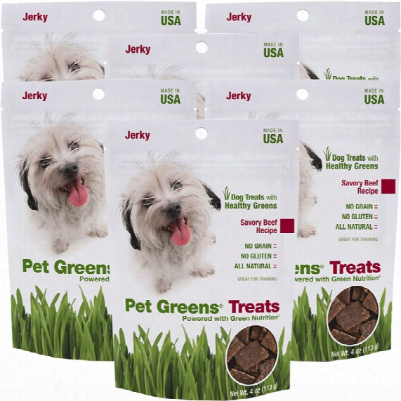 Pet Greens Jerky Dog Treats Savory Beef 6-pack (24 Oz)