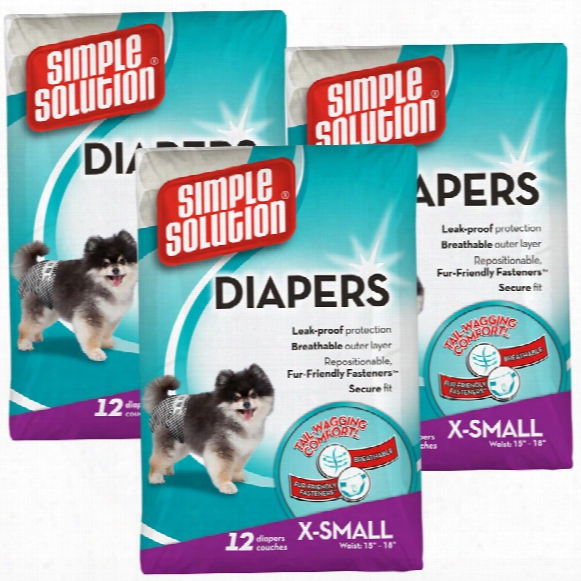 3 Pack Simple Solution Diapers Xs (36 Diapers)