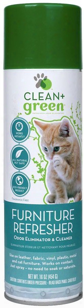Clean & Green Furniture Refresher, Odor Eliminator, Cleaner And Stain  Remover For Cats (14 Oz)