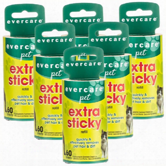 Evercare Pet Hair Lint Roller Refills 6-pack (30.1 Ft X 4&quot; Ea)
