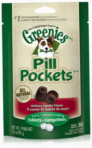 Greenies Pill Pockets Hickory Smoke Forumla 3.2 Oz (30 Count)