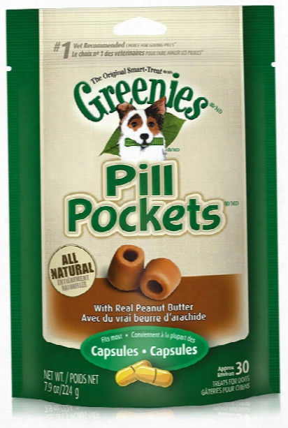 Greenies Pill Pockets Peanut Butter Formula 7.9 Oz (30 Count)