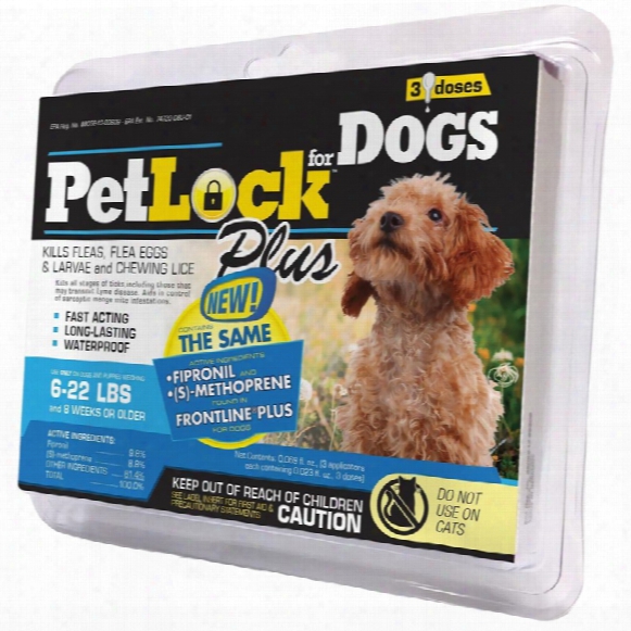 Petlock Plus Flea & Tick Treatment For Small Dogs (3 Doses)