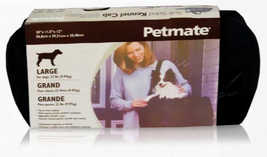 Petmate Soft Sided Kennel Cab Large Upto 15 Lbs - Black