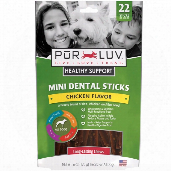 Pur Luv Healthy Support Dental Sticks - Mini (6 Oz)