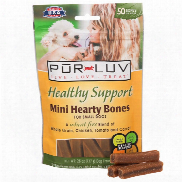 Pur Luv Healthy Support Hearty Chew Bones - Mini (26 Oz)