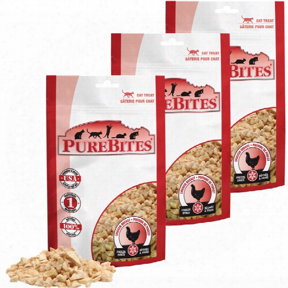 Purebites Chicken Breast Freeze-dried Cat Treats 3-pack (1.80 Oz)