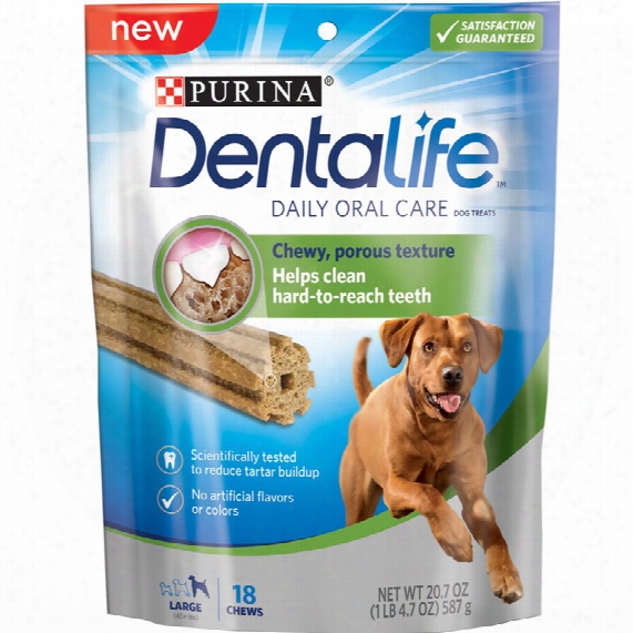 Purina Dentalife Oral Care Dog Treats - Large 20.7 Oz (18 Chews)