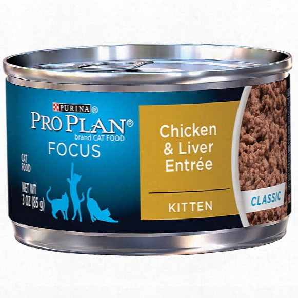 Purina Pro Plan Focus - Chicken & Liver Entre Classic Canned Kitten Food (24x3 Oz)