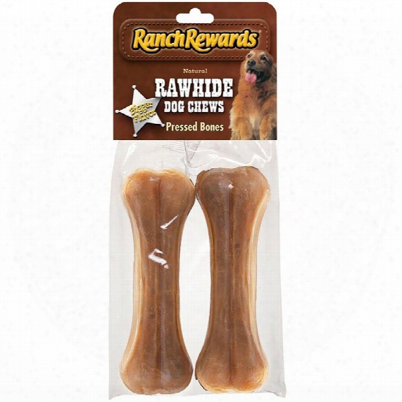 Ranch Rewards Rawhide Pressed Bones - 2 Pack