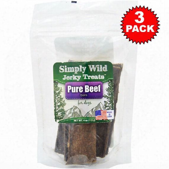 3-pack Simply Wild Jerky Treats - Beef Bars (12 Oz)