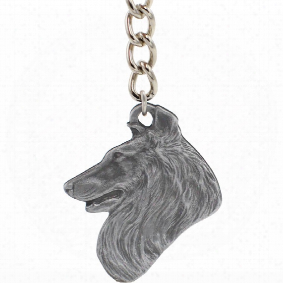 Dog Breed Keychain Usa Pewter - Shetland Sheepdog (2.5&quot;)