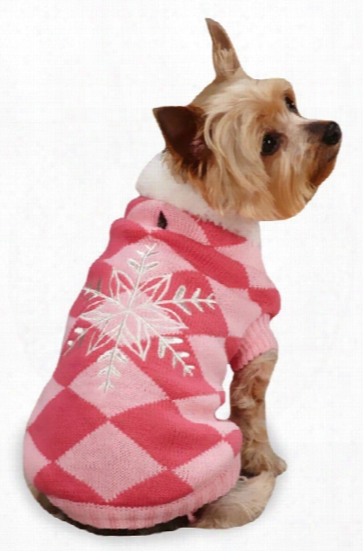 East Side Collection Snowflake Snuggler Sweaters Pink - Xxs (8&quot;)