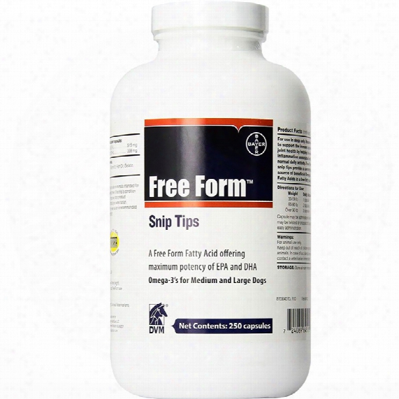 Free Form Snip Tips Omega-3 For Medium/large Dogs (250 Capsules)