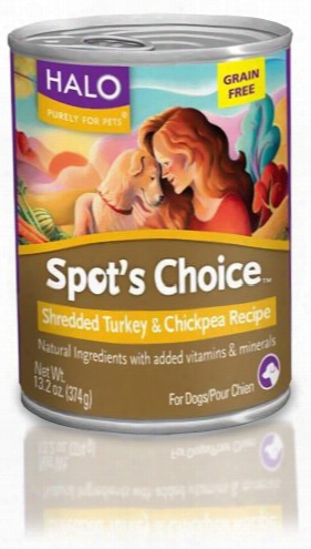 Halo Spot's Choice Shredded Chicken And Chickpea Dog Food (13.2 Oz)