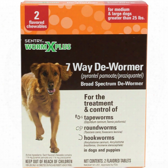 Sentry Worm X Plus 7 Way De-wormer - Large Dogs (6 Count)