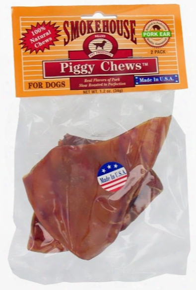 Smokehouse Pig Ears Dog Treats (2 Pack)