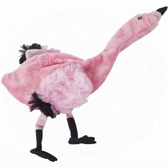 Spot Mini Skinneeez Stuffing Free Pink Flamingo Dog Toy (13&quot;)
