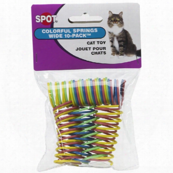 Spot Wide Colorful Springs Cat Plaything (10 Pack)