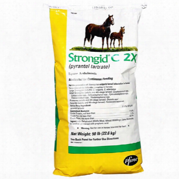 Strongid C 2x Pyrantel Tartrate 2.11% For Horses (50 Lbs)