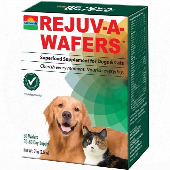 Sun Chlorella Rejuv-a-wafers Superfood Supplement For Dogs & Cats (60 Wafers)