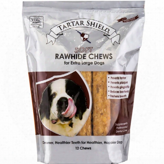 Tartar Shield Soft Rawhide Chews For Extra Large Dogs (12 Count)