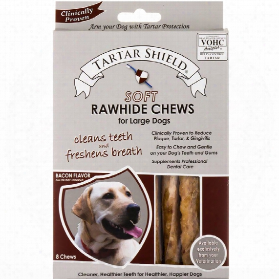 Tartar Shield Soft Rawhide Chews For Large Dogs (8 Count)
