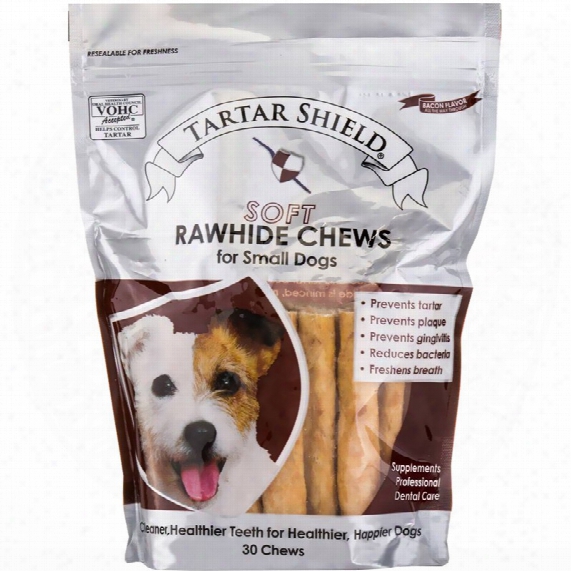 Tartar Shield Soft Rawhide Chews For Small Dogs (30 Count)