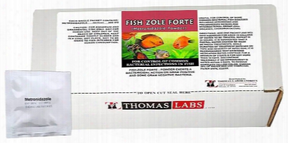 Thomas Labs Fish Zole Forte 500mg - Metronidazole Powder (60 Packets)
