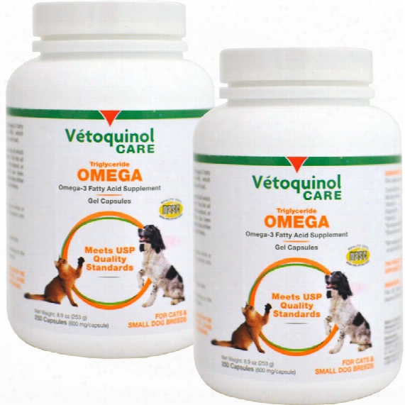 2-pack Veto Quinol Care Triglyceride Omega Supplement - Small Breeds (500 Cpasules)