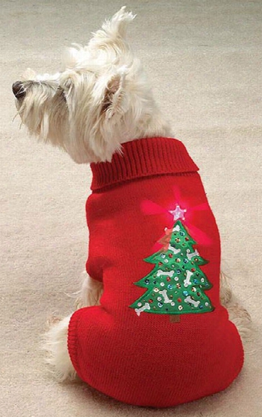 Casual Canine Twinkling Star Holiday Sweater (x-small)
