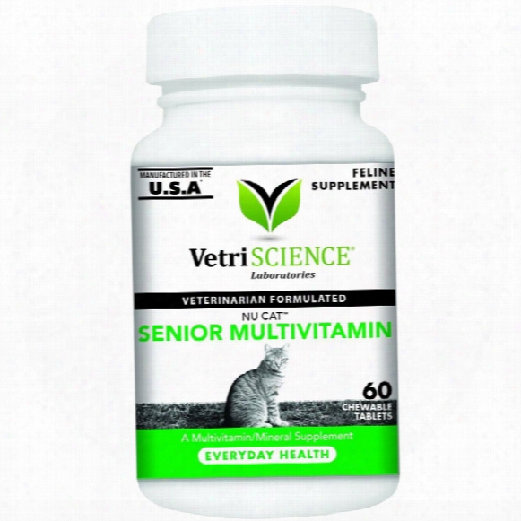 Nucat Senior Multivitamin For Cats (60 Chewable Tablets)