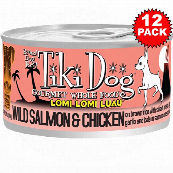 Tiki Dog Lomi Lomi Luau Wild Salmon & Chicken (2.8 Oz) - 12 Pack