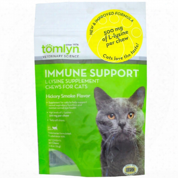 Tomlyn L-lysine Immune Support Supplement Chews For Cats (30 Count)