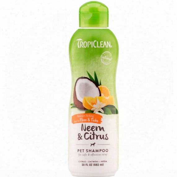 Tropiclean Fleas & Ticks Neem & Citrus Shampoo (20 Oz)