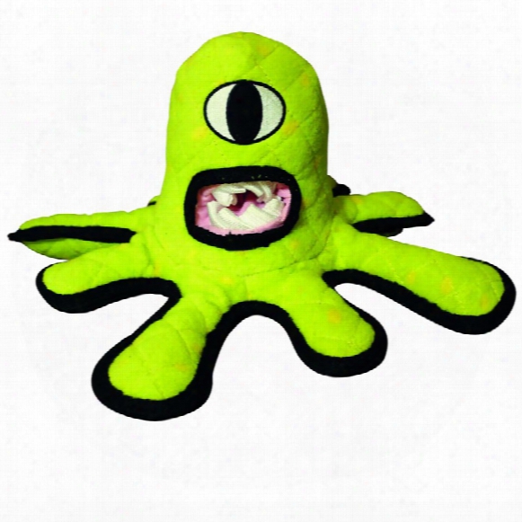 Tuffy's Foreigner Series Green Alien Dog Toy