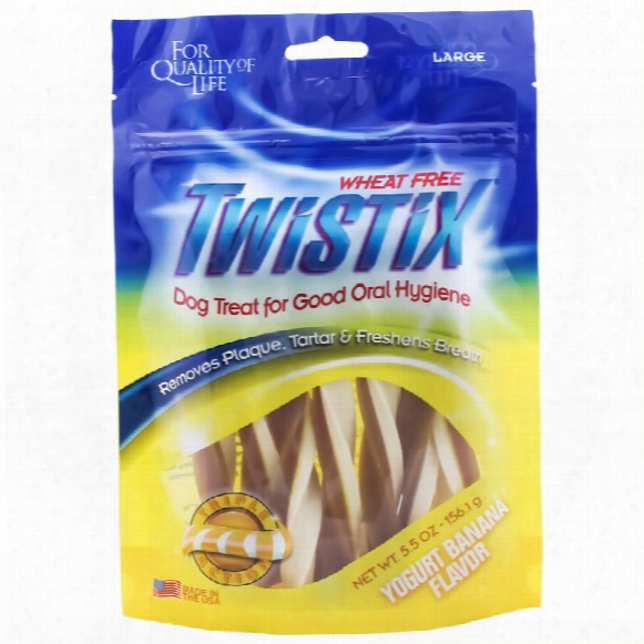 Twistix Dental Treats Yogurt & Banana Flavor - Large (5.5 Ooz)