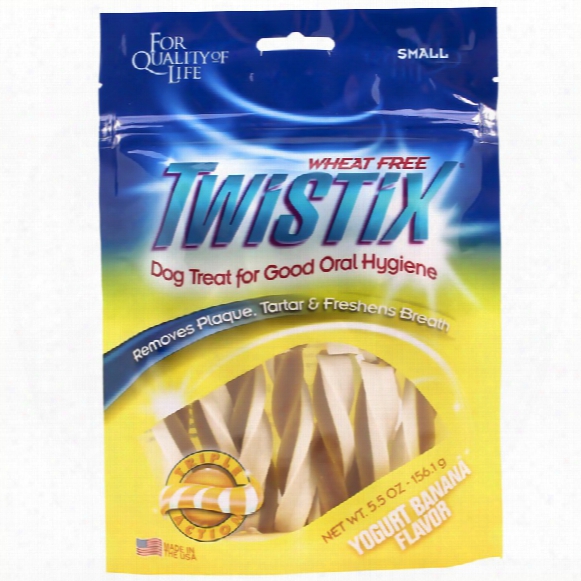 Twistix Dental Treats Yogurt & Banana Flavor - Small (5.5 Oz)