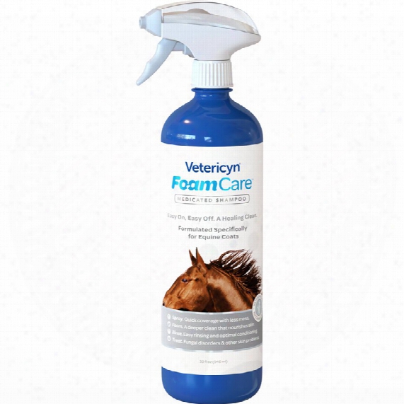 Vetericyn Foamcare Medicated Shampoo For Horses (32 Fl Oz)