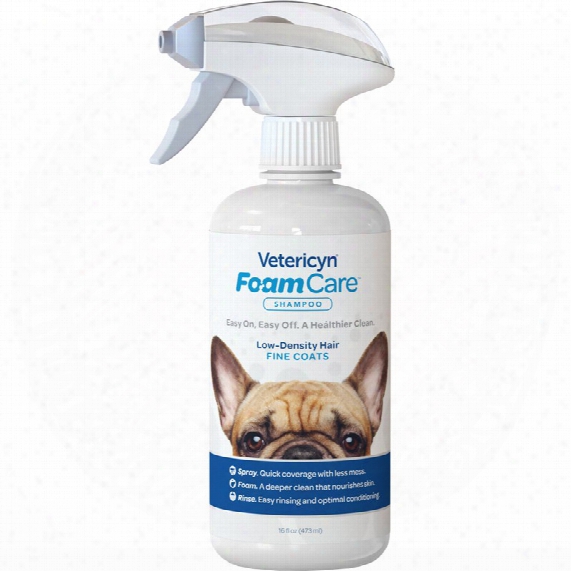 Vetericyn Foamcare Shampoo For Pet With Fine Coats (16 Fl Oz)