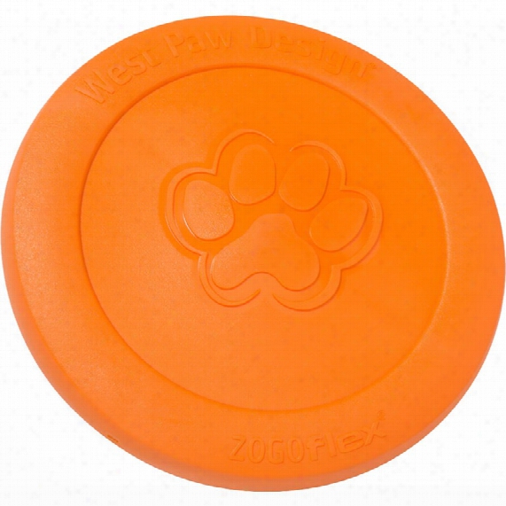 West Paw Zisc Tough Dog Chew Toy - Tangerine (large)