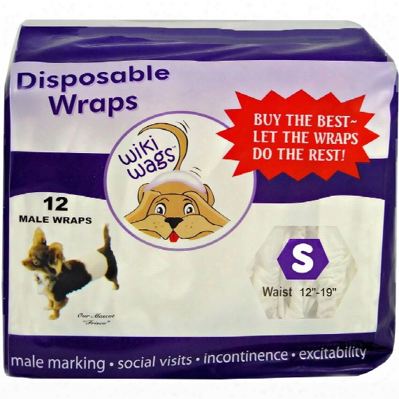 Wiki Wags Male Dog Wraps - Small (12 Count)