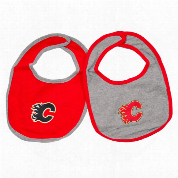 Calgary Flames Baby 2 Pack Bib Set
