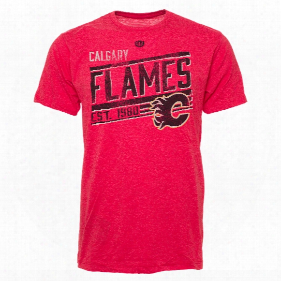 Calgary Flames Ramp Lgihtweight Heathered Bi-blend T-shirt