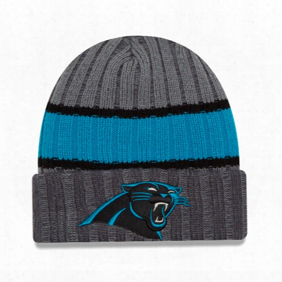 Carolina Panthers New Era Nfl Graphite Stripe Chiller Cuff Knit Hat