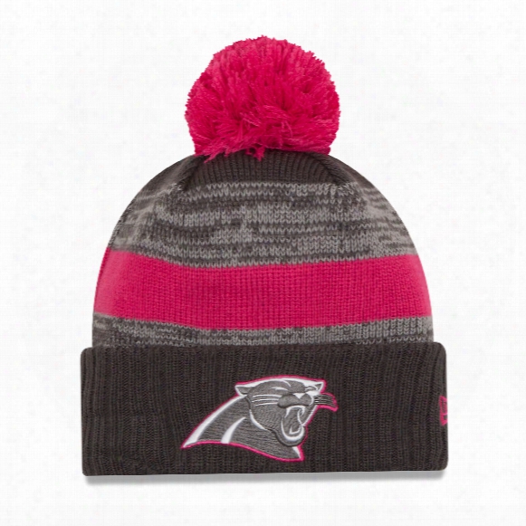 Carolina Panthers Women's Nfl Breast Cancer Awareness Sport Knit Hat